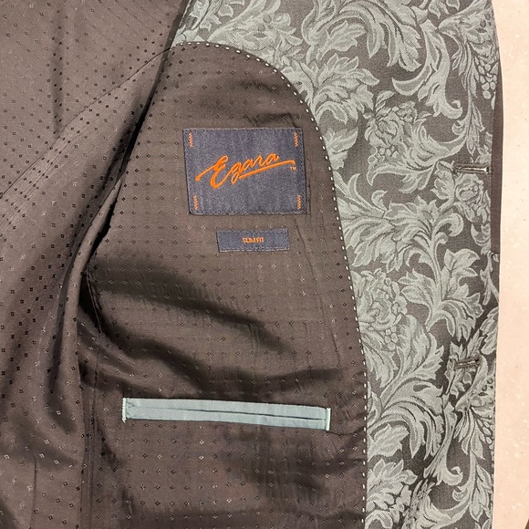 Egara Slim Fit Dinner Jacket, Green Floral - Picture 7 of 7